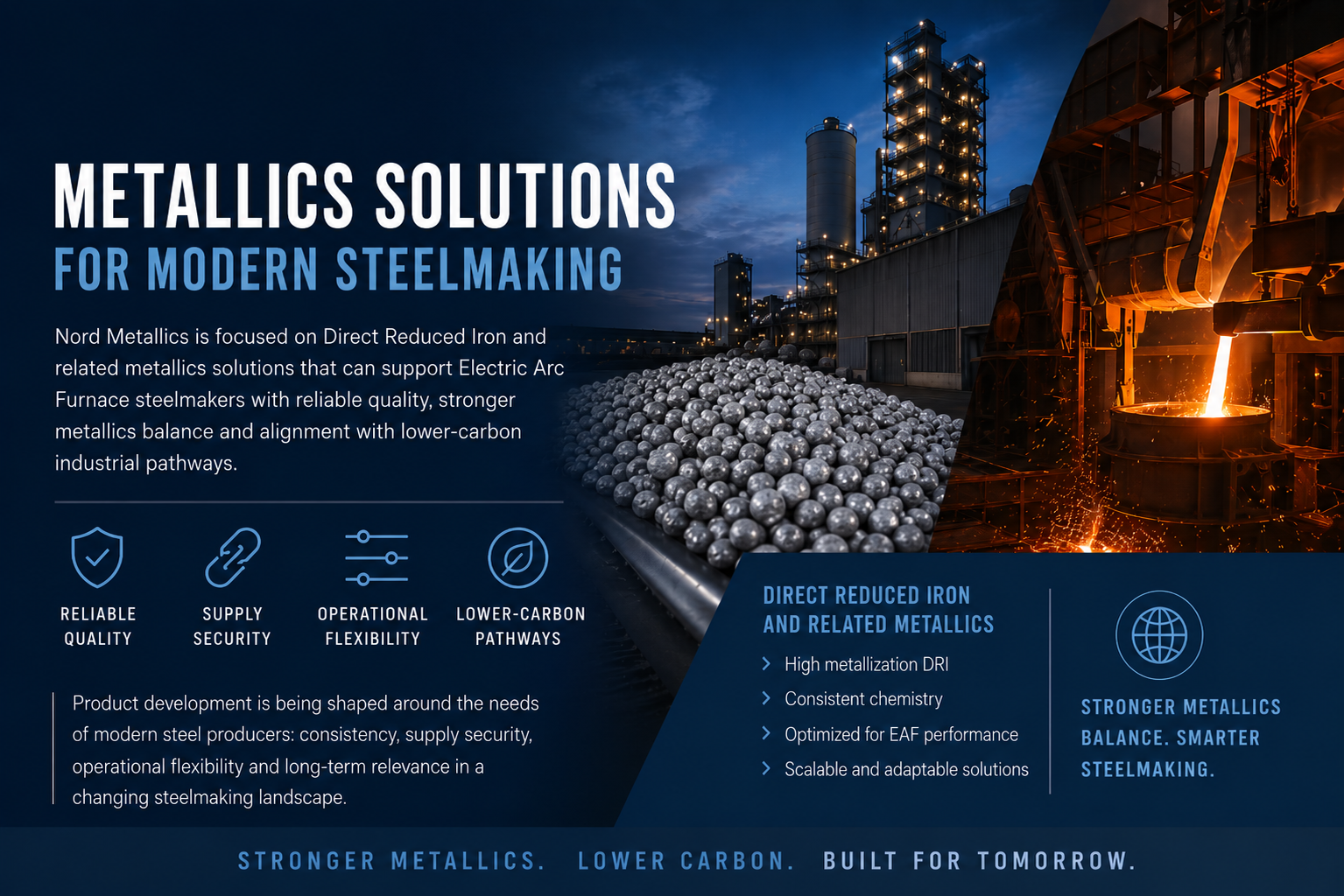 Nord Metallics metallics solutions overview for modern steelmaking
